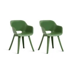 Keter Akola Tuinstoelen - 2 Stuks -56.5x55x80cm - Olijf Groen