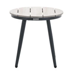 Garden Impressions Lucas Bijzettafel Ø50 - Light Teak Imowood -Beliani Winkel 1000091633 0103