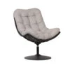 Woood Swivel Loungestoel Zwart