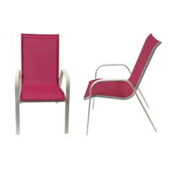 Happy Garden Buitenstoelen MARBELLA - Roze - Aluminium -Beliani Winkel 1000092284 0103