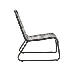 Relax Tuinstoel Met Voetenbank Lia Touw Zwart - 78x70x84 Cm - Touw - Zwart 7 Relax Tuinstoel Met Voetenbank Lia Touw Zwart - 78x70x84 Cm - Touw - Zwart -Beliani Winkel 1000092400 0103