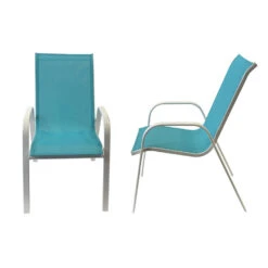 Happy Garden Buitenstoelen MARBELLA - Blauw - Aluminium -Beliani Winkel 1000092418 0103