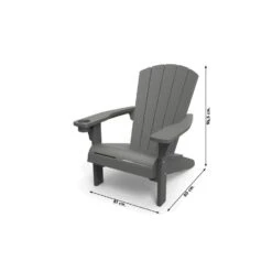 Keter Alpine Adirondack Loungestoel - Antraciet -Beliani Winkel 1000092693 0101