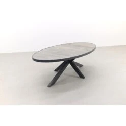 VDG Silva Ovale Tuintafel - Houtlook - 240 X 115 Cm 7 VDG Silva Ovale Tuintafel - Houtlook - 240 X 115 Cm -Beliani Winkel 1000093383 0103