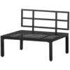 WOOOD Loungebankje Buiten George - Aluminium - Zwart - 73x90x83