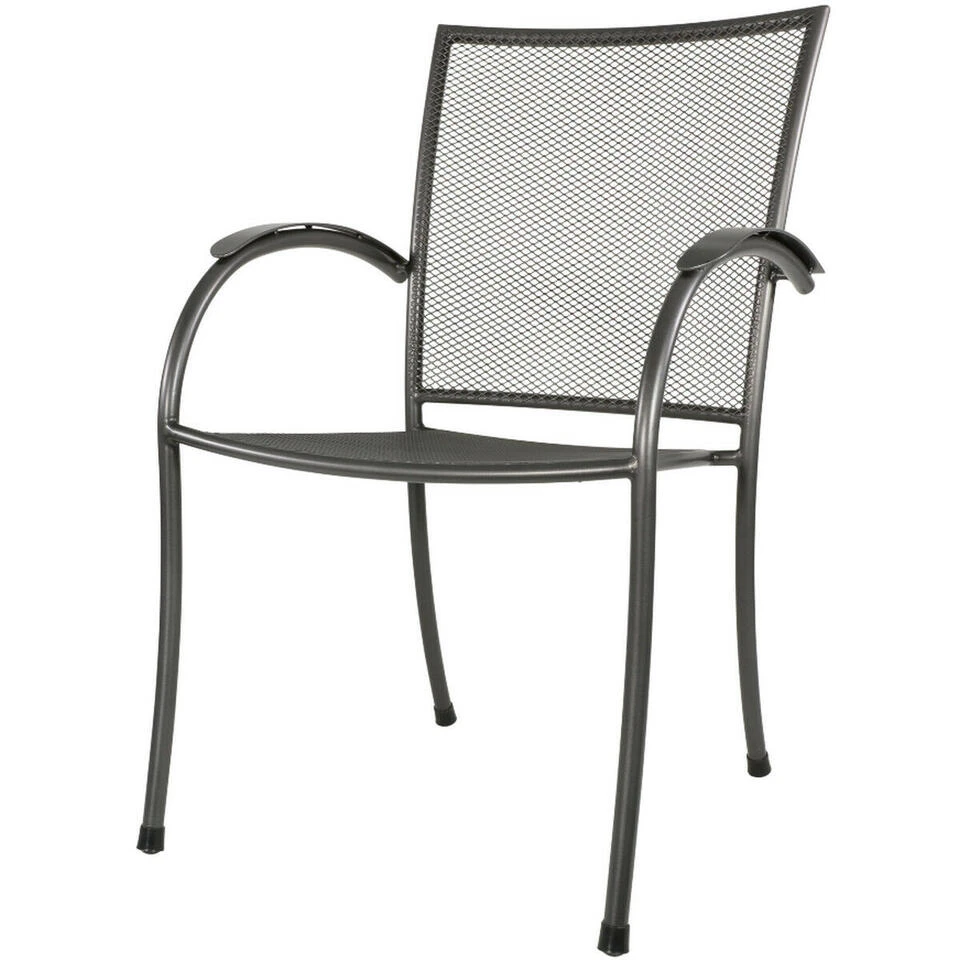 Tuinstoel Nordic - Metaal - Grijs 2 Tuinstoel Nordic - Metaal - Grijs - Afbeelding 2