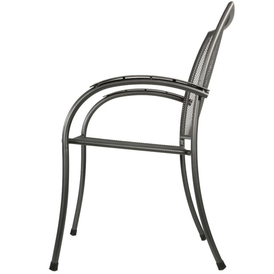 Tuinstoel Nordic - Metaal - Grijs 4 Tuinstoel Nordic - Metaal - Grijs - Afbeelding 4