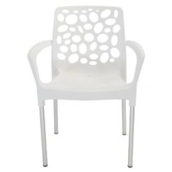 Bravo Stapelstoel Plastic - Kunststof - Wit 6 Bravo Stapelstoel Plastic - Kunststof - Wit -Beliani Winkel 1000093882 0102