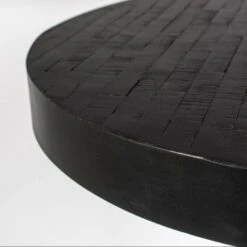 Puur Malmö Ronde Bistro - Hout - Zwart -Beliani Winkel 1000093886 0102