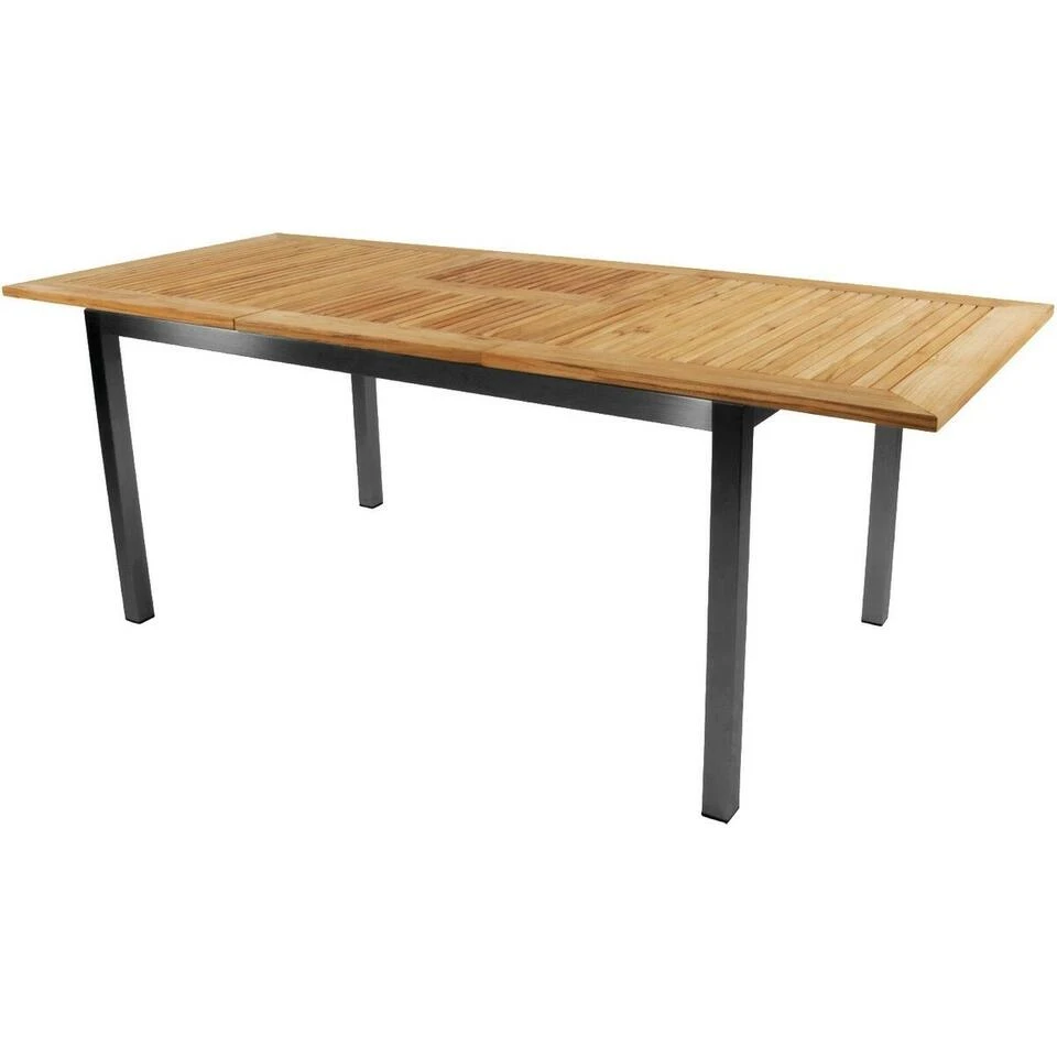 Tuintafel Marmaris RVS - Hout - Bruin 1 Tuintafel Marmaris RVS - Hout - Bruin