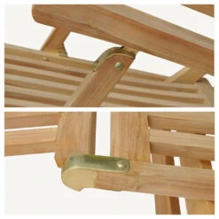 Happy Garden Zonnebedden LOMBOK - Bruin - Hout -Beliani Winkel 1000094844 0103