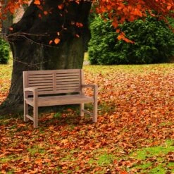 CLP Teakbank Halden 120 Cm -Beliani Winkel 1000095889 0103