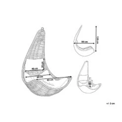 Beliani Hangstoel ATRI - Zwart Pe Rotan -Beliani Winkel 1000096793 0102