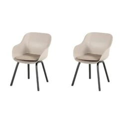 Hartman Le Soleil Element Dining Armstoel - Soft Taupe/Black - 2 St.