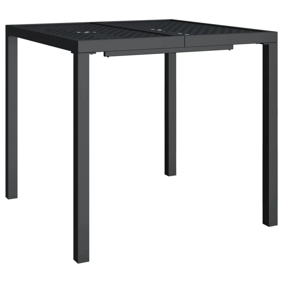 VidaXL - Tuintafel - Antraciet - Staal - 80 X 80 X 72 Cm 1 VidaXL - Tuintafel - Antraciet - Staal - 80 X 80 X 72 Cm