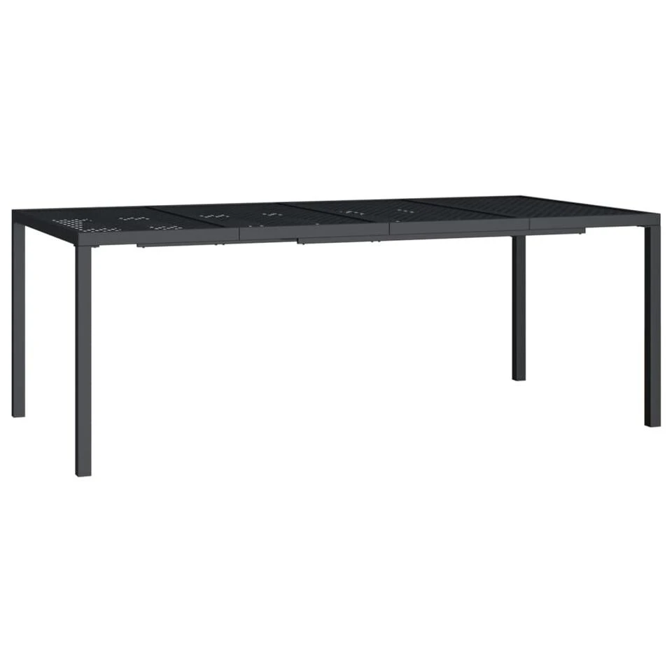 VidaXL - Tuintafel - Antraciet - Staal - 200 X 100 X 72 Cm 1 VidaXL - Tuintafel - Antraciet - Staal - 200 X 100 X 72 Cm