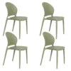 Housecraft Sjoerd Tuinstoelen Kunststof Groen - Set Van 4