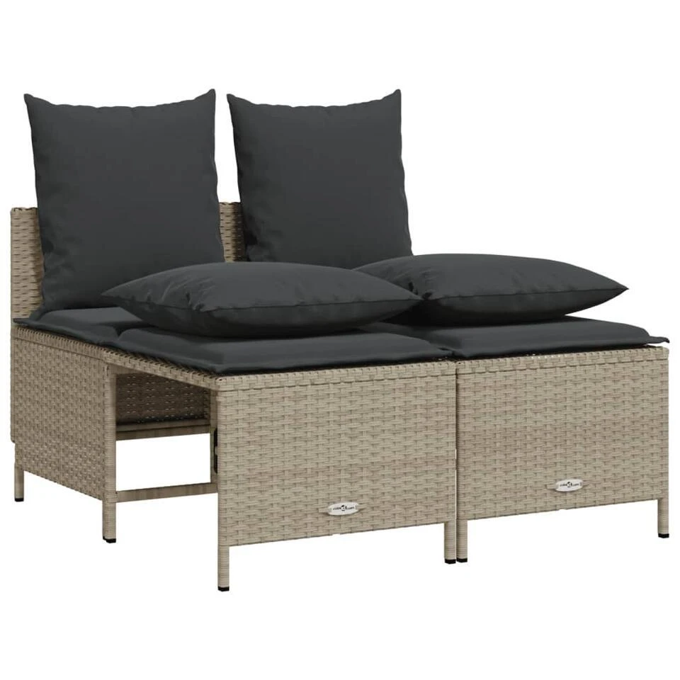 VidaXL - Loungeset - Grijs - Poly Rattan 1 VidaXL - Loungeset - Grijs - Poly Rattan