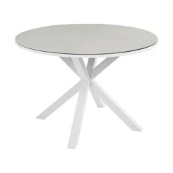 MALETTO - Tuintafel - Wit - ⌀ 120 Cm - Aluminium