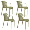 Housecraft Living Mante Tuinstoelen Groen - Set Van 4