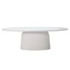 Tuintafel Ovaal - Wit Betonlook - 300x110x74cm - Myrna