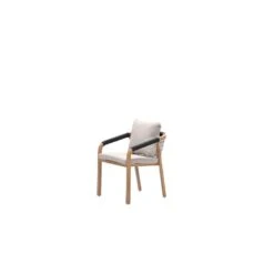 Monti Dining Fauteuil - Light Teaklook - Rope Lava Zwart - Gobi Sand