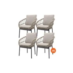 VDG Set Van 4 - Julia Dining Tuinstoel - Antraciet