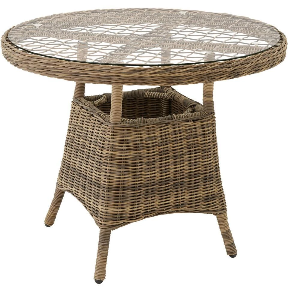 Tectake Aluminium Tuintafel Met Glasplaat 91x73,5cm, Natuur 1 Tectake Aluminium Tuintafel Met Glasplaat 91x73,5cm, Natuur