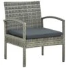 VidaXL - Tuin Fauteuil - Grijs - Poly Rattan