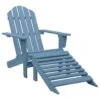 VidaXL - Tuinstoel Adirondack - Blauw - Hout - Met Voetenbank