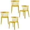 WOOOD Bliss Tuinstoelen - Kunststof - Geel - Set Van 4