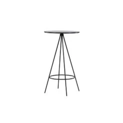 Fjôrd Bartafel Zwart Hout - 60x60x105cm - Bistro