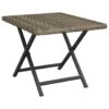 VidaXL - Tafel Inklapbaar - Grijs - Poly Rattan - 45x35x32 Cm