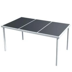 VidaXL - Tuintafel - Zwart - Glas - 1 Pcs