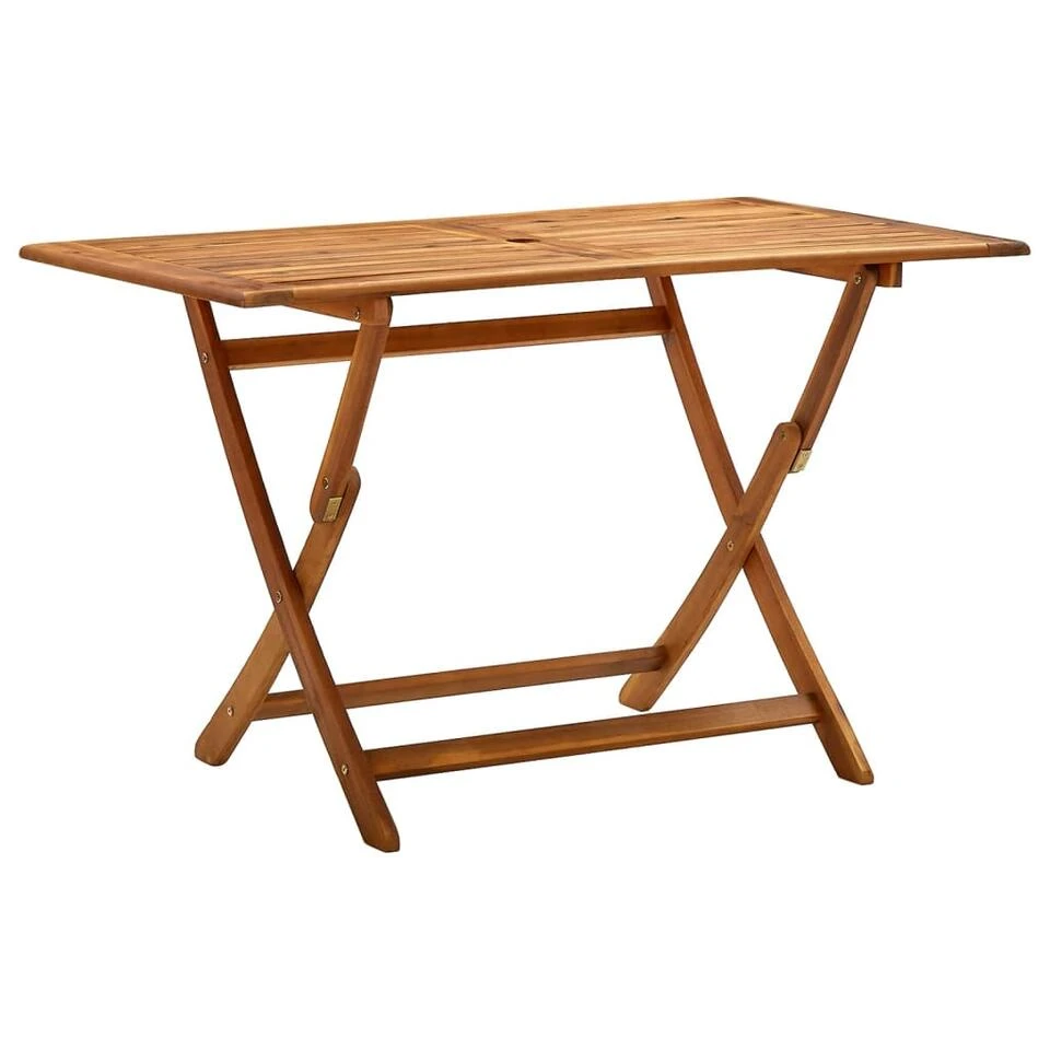 VidaXL - Tuintafel Inklapbaar - Bruin -Massief Acaciahout - 120 X 70 X 75 Cm 1 VidaXL - Tuintafel Inklapbaar - Bruin -Massief Acaciahout - 120 X 70 X 75 Cm