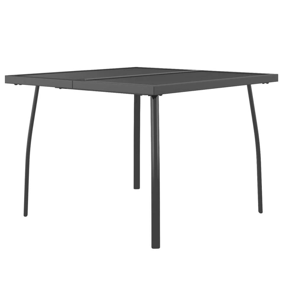 VidaXL - Tuintafel - Antracietkleurig - Staalgaas - 100 X 100 X 72 Cm 1 VidaXL - Tuintafel - Antracietkleurig - Staalgaas - 100 X 100 X 72 Cm