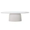 Tuintafel Ovaal - Wit Betonlook - 240x110x74cm - Myrna