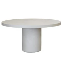 Tuintafel Rond 150cm - Beige Eco Composiet - Betonlook - Eden