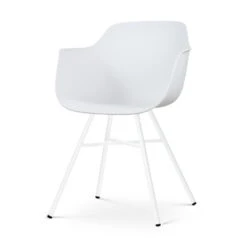 Nolon Noa-Puk Kunststof Tuinstoel Wit - Wit Onderstel