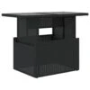 VidaXL - Tuintafel Met Glazen Blad - Zwart - Poly Rattan - 100 X 55 X 73 Cm