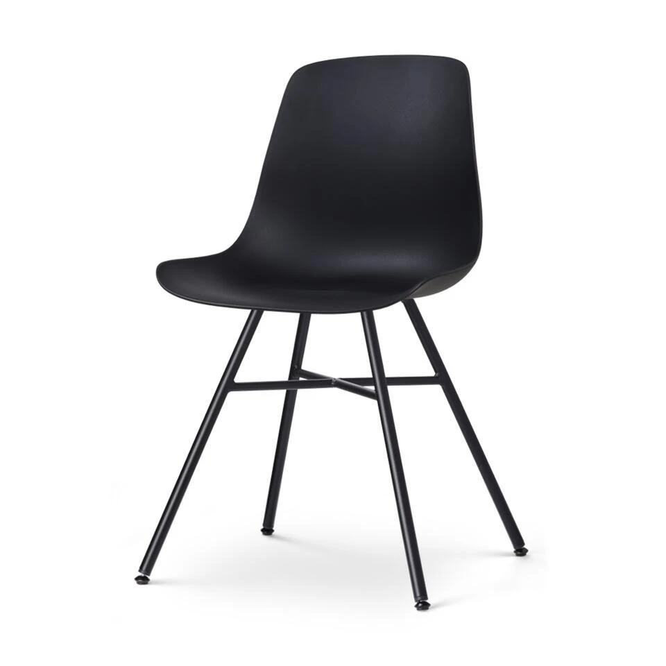 Nolon Noa-Pip Kunststof Tuinstoel Zwart - Zwart Onderstel 1 Nolon Noa-Pip Kunststof Tuinstoel Zwart - Zwart Onderstel