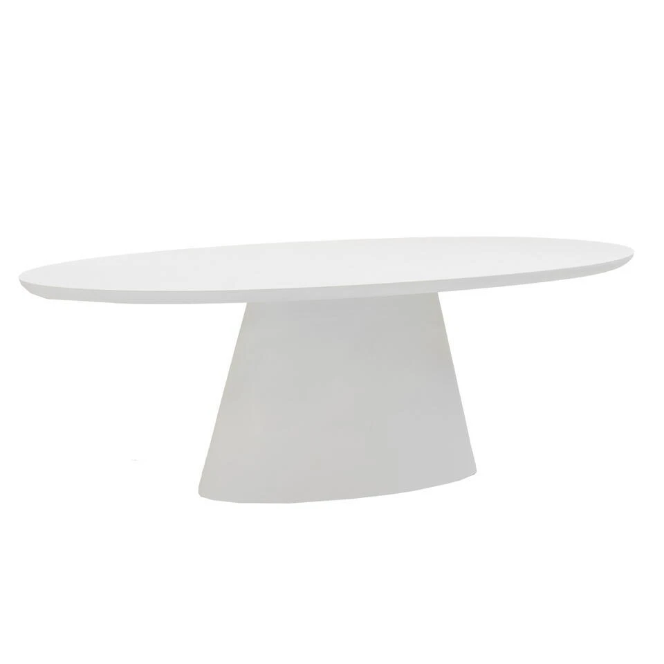 Tuintafel Ovaal 160cm - Wit Eco Composiet - Cleo 1 Tuintafel Ovaal 160cm - Wit Eco Composiet - Cleo