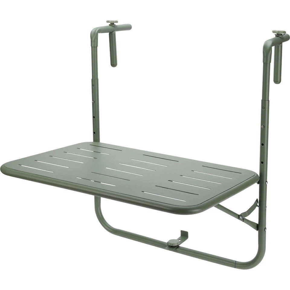Pro Garden Balkon Tafel - Metaal - Groen - 60 X 43 Cm 1 Pro Garden Balkon Tafel - Metaal - Groen - 60 X 43 Cm