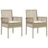 VidaXL - Tuinstoel - Beige - Poly Rattan - 53 X 60 X 85cm