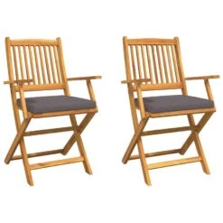 VidaXL - Buiten Zitplaatsen - Grijs - Massief Acaciahout - 49 X 57,5 X 92cm