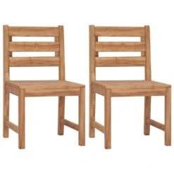 VidaXL - Tuinstoelen - Bruin - Teakhout - 2 Stuks