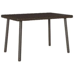 VidaXL - Tuin Salontafel - Bruin - Poly Rattan - 60 X 40 X 37 Cm