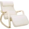 Schommelstoel - Relaxstoel - Verstelbaar 5 Standen - Beige
