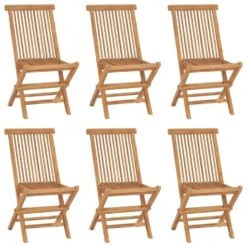 VidaXL - Tuinstoelen - Inklapbaar - Bruin - Massief Teakhout - 6 Stuks