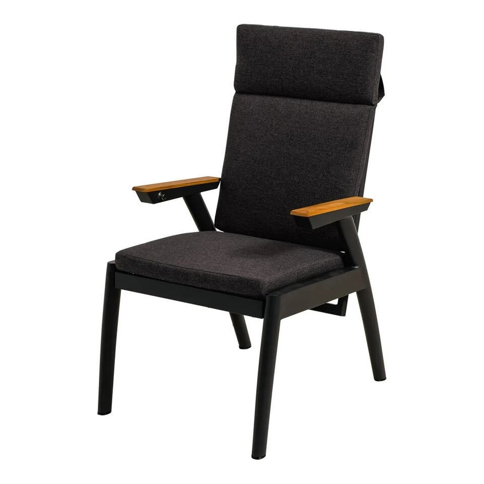 Les - Florence Alu Stoel - Zwart 1 Les - Florence Alu Stoel - Zwart